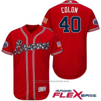 Maglia Baseball Uomo Atlanta Braves 40 Bartolo Colon Rosso 2017 All Star Flex Base