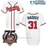Maglia Baseball Uomo Atlanta Braves 75 Aniversario 31 Maddux Commemorativo Cool Base