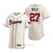 Maglia Baseball Uomo Atlanta Braves Austin Riley Autentico 2020 Alternato Crema