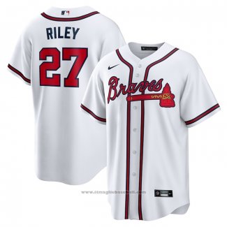 Maglia Baseball Uomo Atlanta Braves Austin Riley Home Replica Bianco