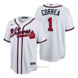 Maglia Baseball Uomo Atlanta Braves Carlos Correa Hispanic Heritage Autentico Bianco