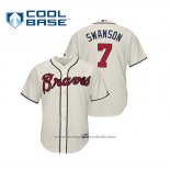 Maglia Baseball Uomo Atlanta Braves Dansby Swanson Cool Base Alternato 2019 Crema