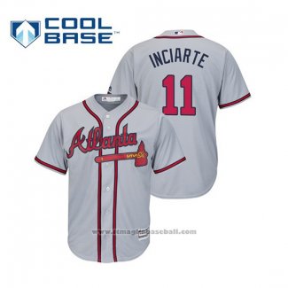 Maglia Baseball Uomo Atlanta Braves Ender Inciarte Cool Base Road 2019 Grigio