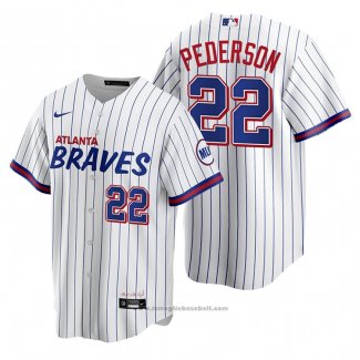 Maglia Baseball Uomo Atlanta Braves Joc Pederson Replica 2021 City Connect Bianco