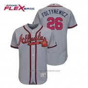 Maglia Baseball Uomo Atlanta Braves Mike Foltynewicz Flex Base Autentico Collezione Road 2019 Grigio