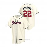 Maglia Baseball Uomo Atlanta Braves Nick Markakis Alternato Replica Crema