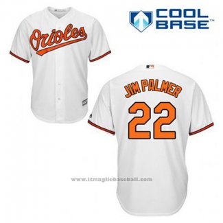 Maglia Baseball Uomo Baltimore Orioles 22 Jim Palmer Bianco Home Cool Base