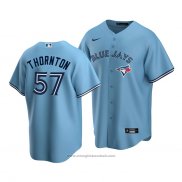 Maglia Baseball Uomo Blue Toronto Blue Jays Trent Thornton Replica Alternato 2020 Blu
