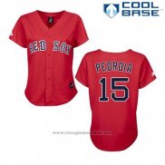 Maglia Baseball Uomo Boston Red Sox 15 Dustin Pedroia Rosso Cool Base