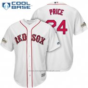 Maglia Baseball Uomo Boston Red Sox 2017 Postseason 24 David Price Bianco Cool Base