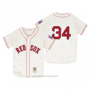 Maglia Baseball Uomo Boston Red Sox David Ortiz 1939 Autentico Primera Crema