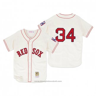 Maglia Baseball Uomo Boston Red Sox David Ortiz 1939 Autentico Primera Crema