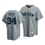 Maglia Baseball Uomo Boston Red Sox David Ortiz Cooperstown Collection Road Grigio