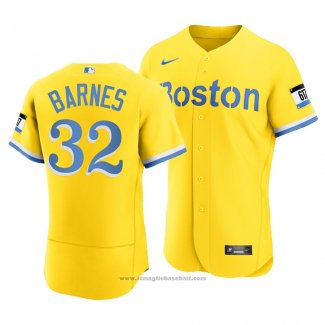 Maglia Baseball Uomo Boston Red Sox Matt Barnes 2021 City Connect Autentico Or