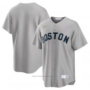 Maglia Baseball Uomo Boston Red Sox Road Cooperstown Collection Grigio