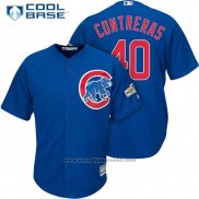 Maglia Baseball Uomo Chicago Cubs 2017 Postseason 40 Willson Contreras Cool Base