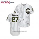 Maglia Baseball Uomo Chicago Cubs Addison Russell 2018 Memorial Day Flex Base Bianco