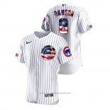 Maglia Baseball Uomo Chicago Cubs Andre Dawson 2020 Stars & Stripes 4th of July Bianco