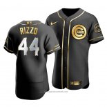 Maglia Baseball Uomo Chicago Cubs Anthony Rizzo Golden Edition Autentico Nero