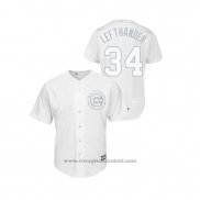 Maglia Baseball Uomo Chicago Cubs Jon Lester 2019 Players Weekend Lefthander Replica Bianco