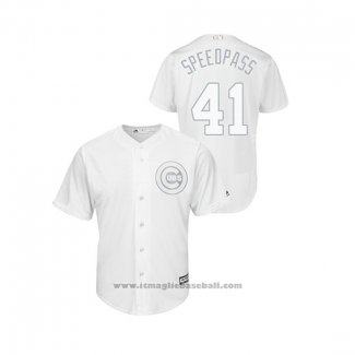 Maglia Baseball Uomo Chicago Cubs Steve Cishek 2019 Players Weekend Speedpass Replica Bianco