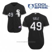 Maglia Baseball Uomo Chicago White Sox 49 Chris Sale Nero Alternato Cool Base