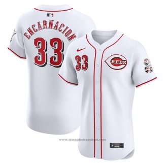 Maglia Baseball Uomo Cincinnati Reds Christian Encarnacion-strand Home Elite Bianco