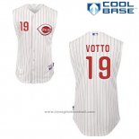 Maglia Baseball Uomo Cincinnati Reds Joey Votto 19 Bianco Vest Style Cool Base