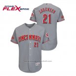 Maglia Baseball Uomo Cincinnati Reds Michael Lorenzen Flex Base Grigio