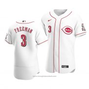 Maglia Baseball Uomo Cincinnati Reds Mike Freeman Autentico Home Bianco