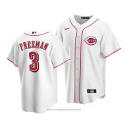 Maglia Baseball Uomo Cincinnati Reds Mike Freeman Replica Bianco