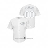 Maglia Baseball Uomo Cincinnati Reds Personalizzate 2019 Players Weekend Nickname Replica Bianco