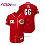 Maglia Baseball Uomo Cincinnati Reds Yasiel Puig Alternato Flex Base Rosso