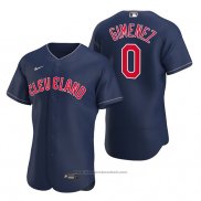 Maglia Baseball Uomo Cleveland Guardians Andres Gimenez Autentico Alternato Blu