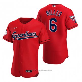 Maglia Baseball Uomo Cleveland Guardians Owen Miller Autentico Alternato Rosso