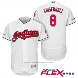Maglia Baseball Uomo Cleveland Indians 2017 Postseason Lonnie Chisenhall Bianco Flex Base