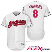 Maglia Baseball Uomo Cleveland Indians 2017 Postseason Lonnie Chisenhall Bianco Flex Base