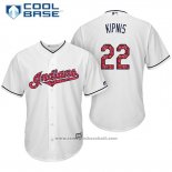 Maglia Baseball Uomo Cleveland Indians 2017 Stelle e Strisce 22 Jason Kipnis Bianco Cool Base