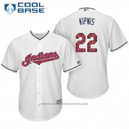 Maglia Baseball Uomo Cleveland Indians 2017 Stelle e Strisce 22 Jason Kipnis Bianco Cool Base