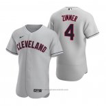 Maglia Baseball Uomo Cleveland Indians Bradley Zimmer Autentico 2020 Road Grigio