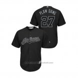 Maglia Baseball Uomo Cleveland Indians Kevin Plawecki 2019 Players Weekend Plaw Dawg Replica Nero