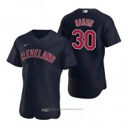 Maglia Baseball Uomo Cleveland Indians Tyler Naquin Alternato Autentico 2020 Blu