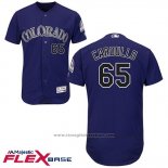 Maglia Baseball Uomo Colorado Rockies 65 Stephen Cardullo Viola Flex Base