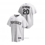 Maglia Baseball Uomo Colorado Rockies Ian Desmond Replica Home Bianco