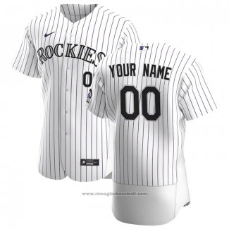 Maglia Baseball Uomo Colorado Rockies Personalizzate Autentico Home Bianco