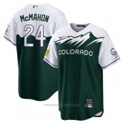 Maglia Baseball Uomo Colorado Rockies Ryan Mcmahon 2022 City Connect Replica Verde