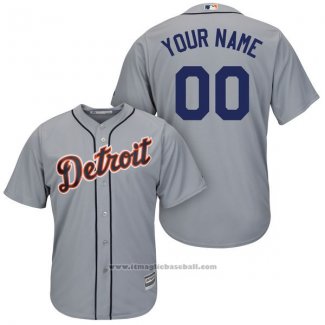 Maglia Baseball Uomo Detroit Tigers Personalizzate Grigio