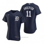 Maglia Baseball Uomo Detroit Tigers Sparky Anderson Autentico 2020 Alternato Blu