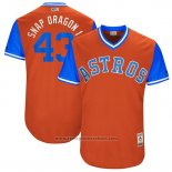 Maglia Baseball Uomo Houston Astros 2017 Little League World Series Lance Mccullers Jr Arancione