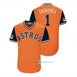 Maglia Baseball Uomo Houston Astros Carlos Correa 2018 LLWS Players Weekend Showrrea Orange